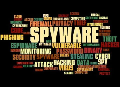 Spyware, word cloud concept イラスト素材