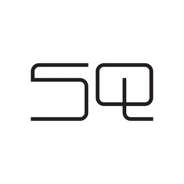 Sq initial letter vector logo icon Illustrazione stock