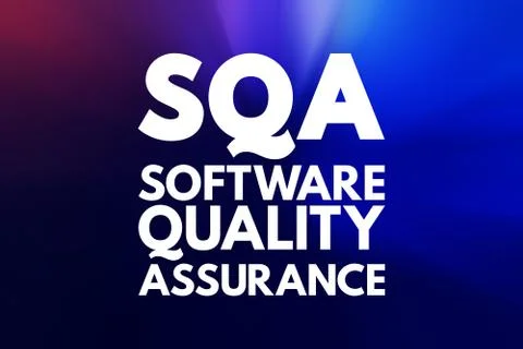 SQA - Software Quality Assurance acronym, business concept background Stock-Illustration