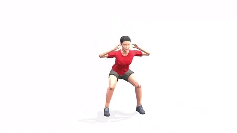 Sqaat cross elbow red Stock Footage 146958375