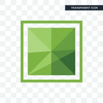 Sqaure vector icon isolated on transparent background, sqaure logo design Stock Illustration