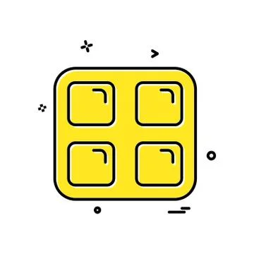 Sqaures icon design vector Stock Illustration