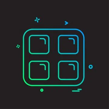 Sqaures icon design vector Stock Illustration