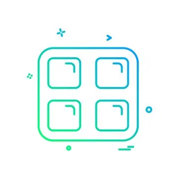 Sqaures icon design vector Stock Illustration