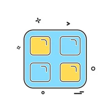 Sqaures icon design vector Stock Illustration