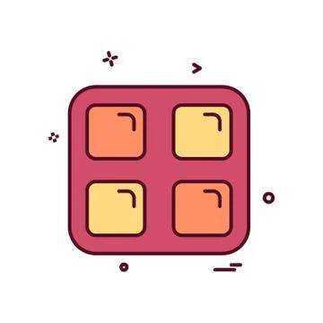 Sqaures icon design vector Stock Illustration