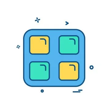 Sqaures icon design vector Stock Illustration