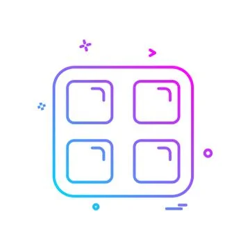Sqaures icon design vector Stock Illustration