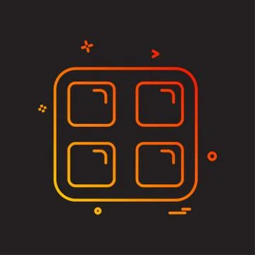 Sqaures icon design vector Stock Illustration