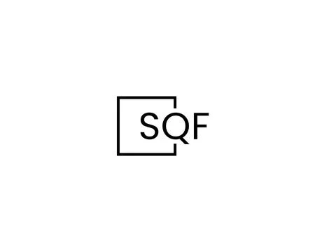 SQF letter initial logo design vector illustration Illustrazione stock