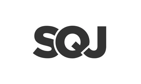 SQJ logo design template with strong and modern bold text. Initial based ve.. Stock Illustration