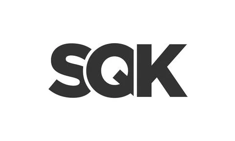 SQK logo design template with strong and modern bold text. Initial based ve.. Stock Illustration