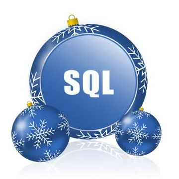 Sql blue christmas balls icon イラスト素材