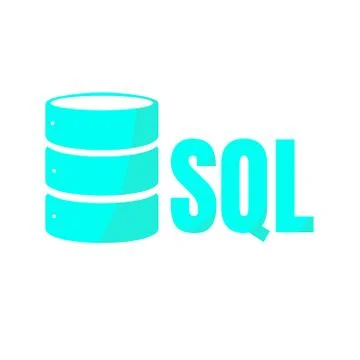 SQL Database Icon Logo Design UI or UX App Stock Illustration