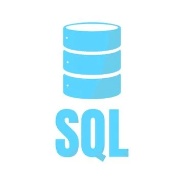 SQL Database Icon Logo Design UI or UX App Stock Illustration