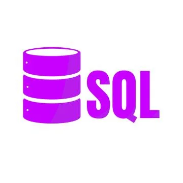 SQL Database Icon Logo Design UI or UX App Stock Illustration