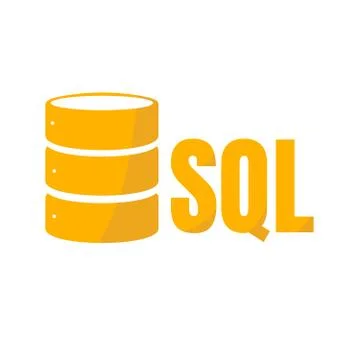 SQL Database Icon Logo Design UI or UX App Stock Illustration