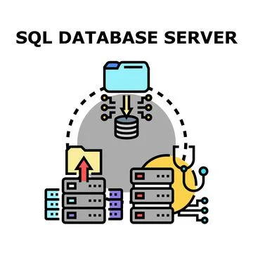 Sql database server administrating and optimizing data イラスト素材