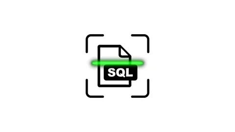 SQL file scanning motion graphic on white background showing dynamic proces.. Stock Footage 346498706
