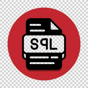 Sql file type database icon. document files and format extension symbol Stock Illustration