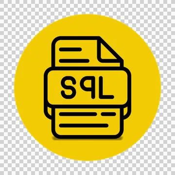 Sql file type icon. files and document format extension.  Stock Illustration