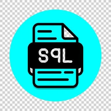 Sql file type icon. format files or document extension icons.  Illustration