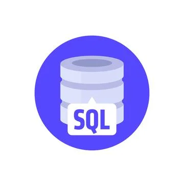 SQL icon, flat vector design Stock Illustration