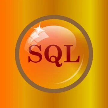 SQL icon. Internet button on colored background. . 스톡 일러스트