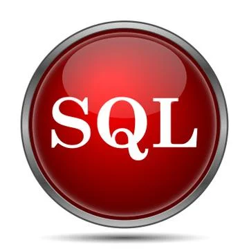SQL icon. Internet button on white background.. Stock Illustration