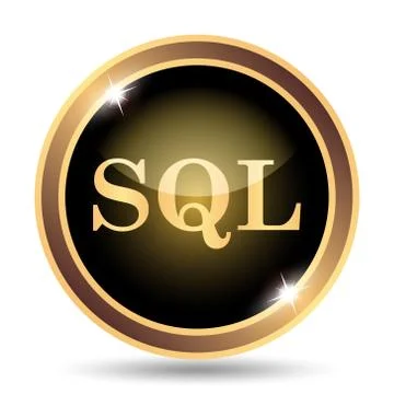 SQL icon. Internet button on white background.. 스톡 일러스트