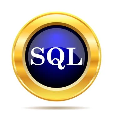 SQL icon. Internet button on white background.. 스톡 일러스트
