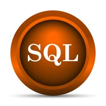 SQL icon. Internet button on white background.. Stock Illustration