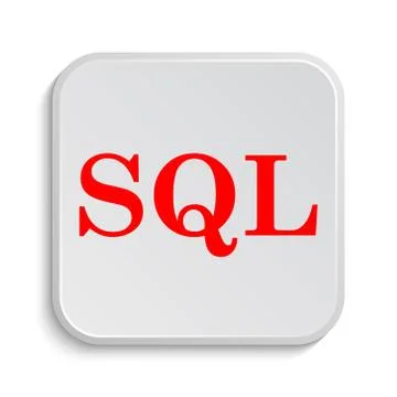 SQL icon. Internet button on white background.. 스톡 일러스트