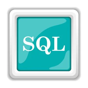 SQL icon. Internet button on white background.. Illustration