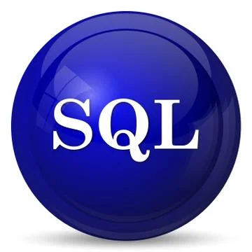 SQL icon. Internet button on white background.. Stock Illustration