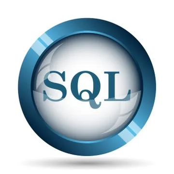 SQL icon. Internet button on white background.. 스톡 일러스트