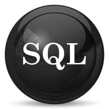 SQL icon. Internet button on white background.. Illustration