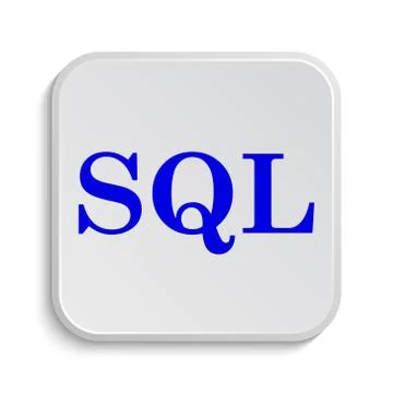 SQL icon. Internet button on white background.. Illustration
