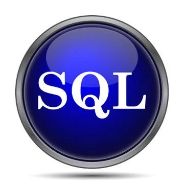 SQL icon. Internet button on white background.. 스톡 일러스트