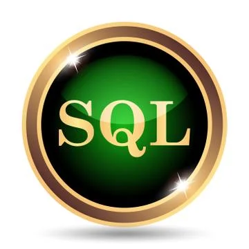 SQL icon. Internet button on white background.. Illustration