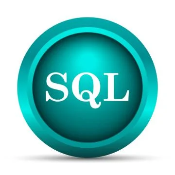 SQL icon. Internet button on white background.. 스톡 일러스트
