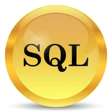 SQL icon. Internet button on white background.. Illustration