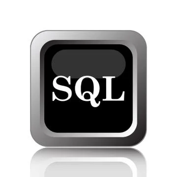 SQL icon. Internet button on white background.. 스톡 일러스트