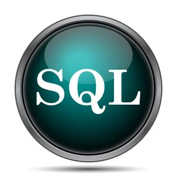 SQL icon. Internet button on white background.. 스톡 일러스트