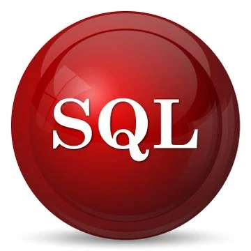 SQL icon. Internet button on white background.. 스톡 일러스트