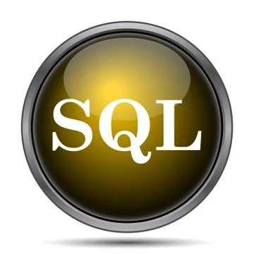 SQL icon. Internet button on white background.. Stock Illustration