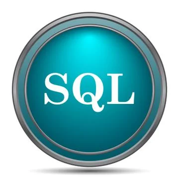 SQL icon. Internet button on white background.. 스톡 일러스트