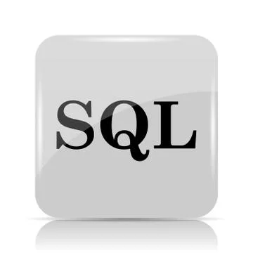 SQL icon. Internet button on white background.. Stock Illustration