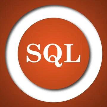 SQL icon. Internet button on white background. . 스톡 일러스트