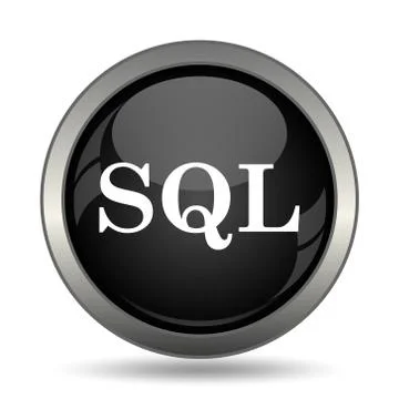 SQL icon. Internet button on white background. . Illustration